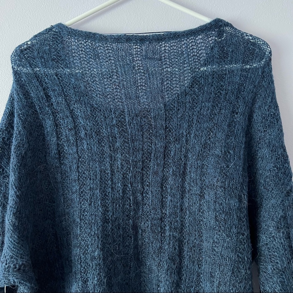 NWT Free People Angel Soft Alpaca Wool Pullover Blue Medium - Picture 6 of 11